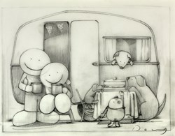The Great Escape Picnic II (Sketch) by Doug Hyde - Original Drawing on Mounted Paper sized 9x7 inches. Available from Whitewall Galleries